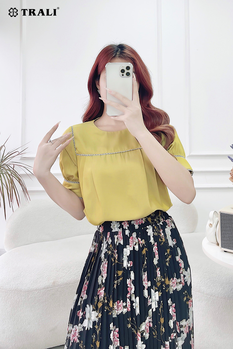 Áo Sơ Mi Croptop Nữ TRALI 23113 Màu Trắng Sao THỜI TRANG TRALI #19 Áo Sơ Mi Croptop Nữ TRALI 23113 Màu Trắng Sao THỜI TRANG TRALI